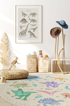Load image into Gallery viewer, Dinosaur Parade Multicolor Rug