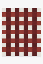 Load image into Gallery viewer, Outdoor Gingham Plaid Red & White Rug