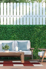 Load image into Gallery viewer, Outdoor Gingham Plaid Red & White Rug