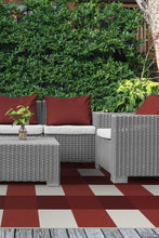 Load image into Gallery viewer, Outdoor Gingham Plaid Red & White Rug