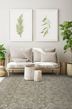 Load image into Gallery viewer, Lacis Damask Black & Ivory Rug