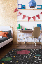 Load image into Gallery viewer, Outer Space Black Rug