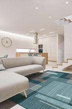 Load image into Gallery viewer, Quadra Teal Rug