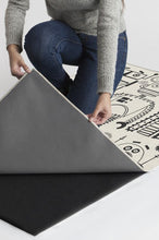 Load image into Gallery viewer, Robot Party Black & White Rug