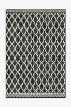 Load image into Gallery viewer, Outdoor Cleo Trellis Black Rug
