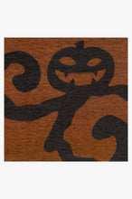 Load image into Gallery viewer, Halloween Night Rust Orange Rug

