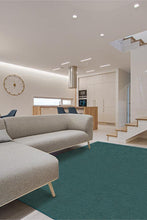 Load image into Gallery viewer, Heathered Solid Teal Blue Rug
