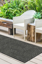 Load image into Gallery viewer, Outdoor Parquet Black Rug

