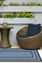 Load image into Gallery viewer, Outdoor Picnic Border Blue Rug
