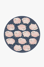 Load image into Gallery viewer, Sleepy Sheep Navy Pink Rug
