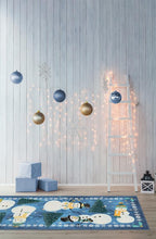 Load image into Gallery viewer, Snowy Soiree Navy Rug
